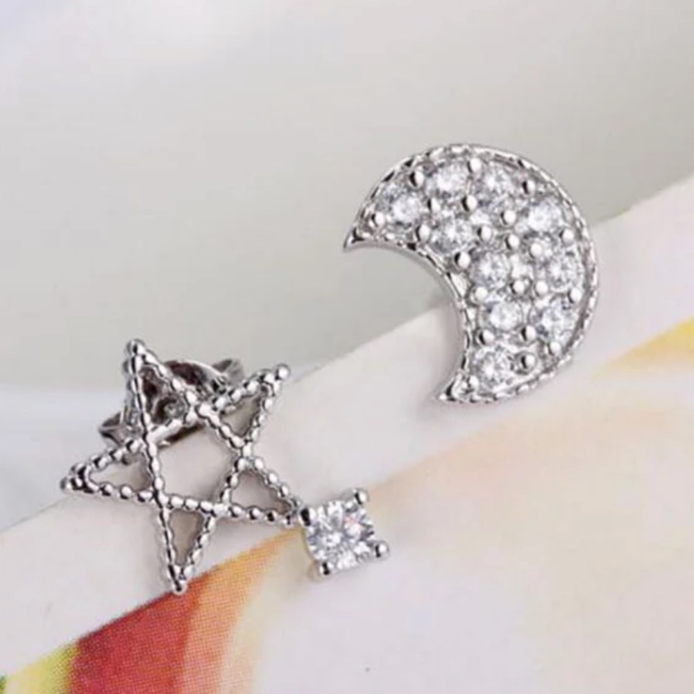 Sterling Silver 925, CZ Stud Earrings